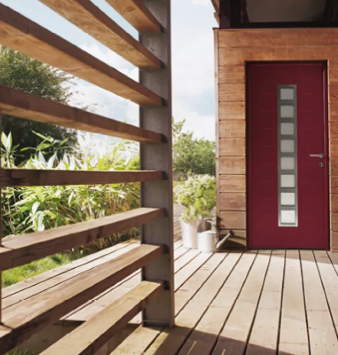 collection contemporaine porte d'entrée aluminium k-line