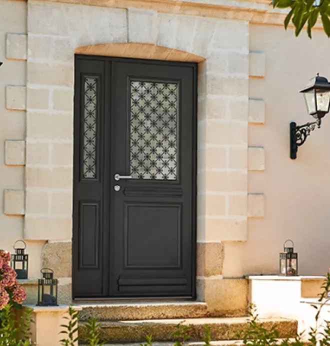 collection prestige porte d'entrée aluminium k-line