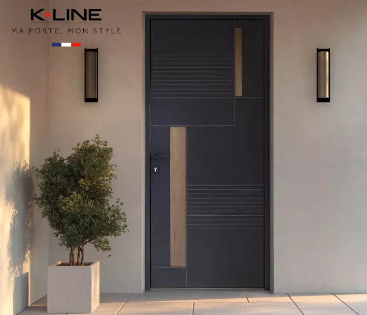 porte d'entrée pleine aluminium K-LINE
