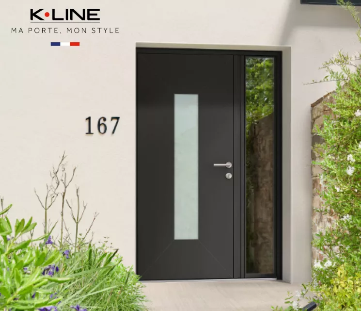Porte d'entrée semi-vitrée K-LINE