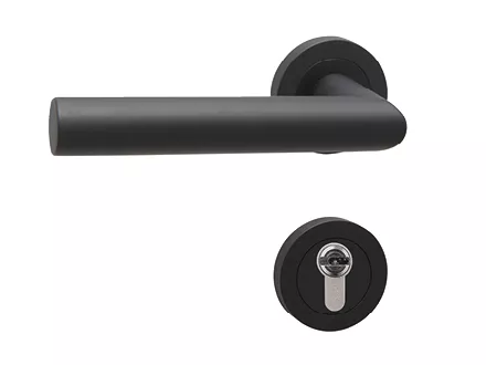 Poignée noire BS4 en alu pour porte