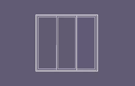 baie coulissante 3 vantaux K-LINE