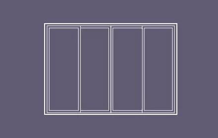 baie coulissante 4 vantaux K-LINE