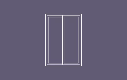 baie coulissante 2 vantaux K-LINE