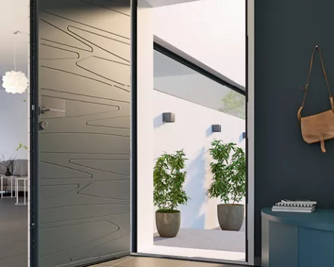 collection caractère porte d'entrée aluminium k-line