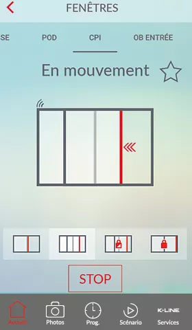 baie coulissante Pilotée K-LINE