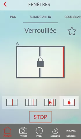 baie coulissante Pilotée K-LINE