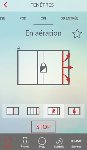 baie coulissante Pilotée K-LINE