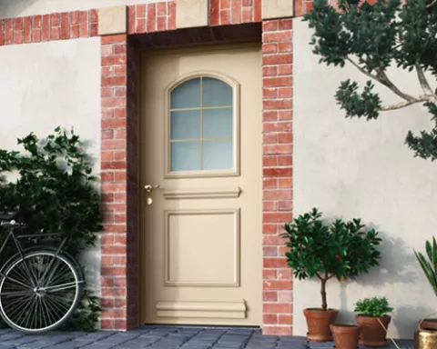 collection créative porte d'entrée aluminium k-line