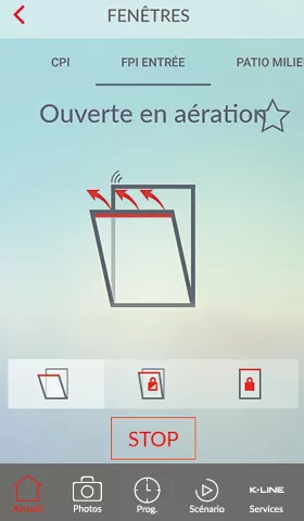 fenêtres pilotées K-line