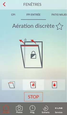 fenêtres pilotées K-line