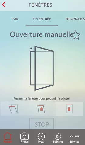 fenêtres pilotées K-line