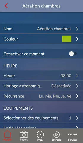 fenêtres pilotées K-line