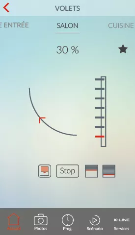 produits connectés K-line, les occultations