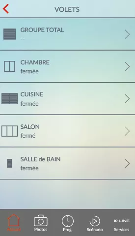 produits connectés K-line, les occultations