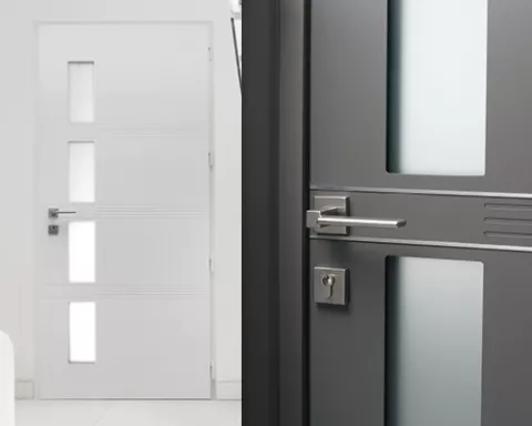 collection perspective, porte d'entrée aluminium K-LINE