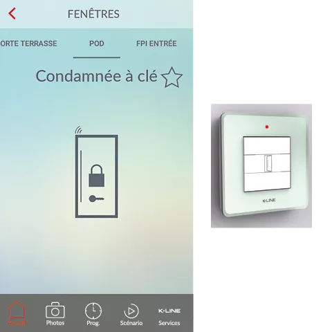 porte d'entrée ouverture à distance K-line