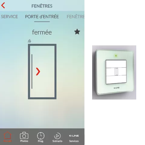 porte d'entrée ouverture à distance K-line