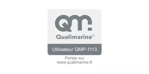 logo qualimarine utilisateur QMP 1113 portée sur www.qualimarine.fr certification international