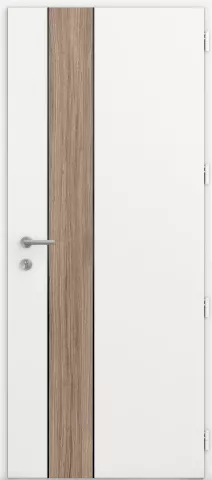 kline porte entree pleine moderne aluminium caractere decor chene clair jonc noir
