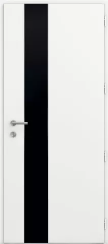 kline porte entree pleine moderne aluminium caractere design noir jonc alu