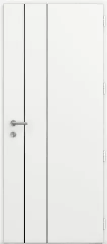kline porte entree pleine moderne aluminium caractere jonc noir int blanc
