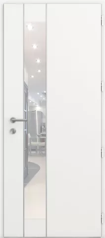 kline porte entree pleine moderne aluminium caractere miroir1900 jonc alu