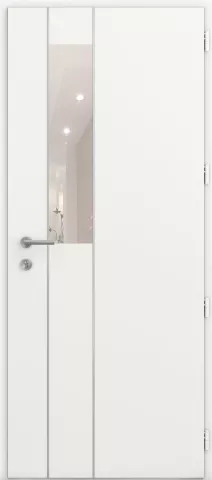 kline_porte_entree_pleine_moderne_aluminium_caractere_miroir_jonc_alu_int_blanc