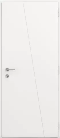 kline porte entree pleine moderne aluminium surface epigramme int bs2 blanc