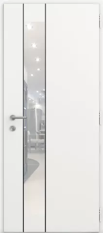klineporte entree pleine moderne aluminium surface miroir 1800