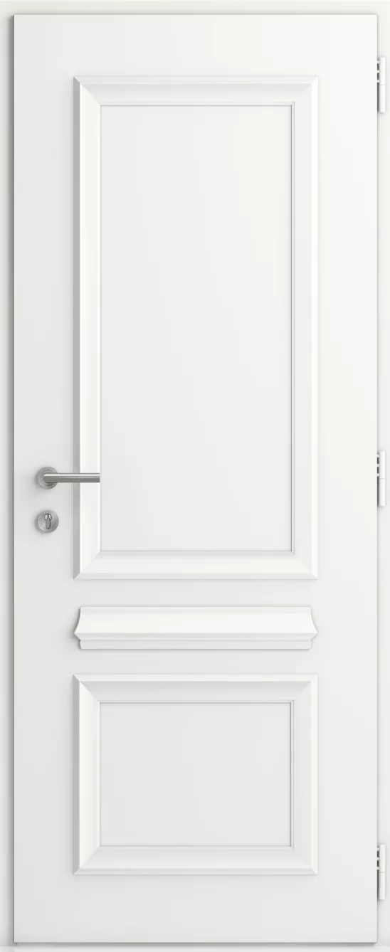 kline porte entree pleine aluminium surface cella int blanc satine ral9016s