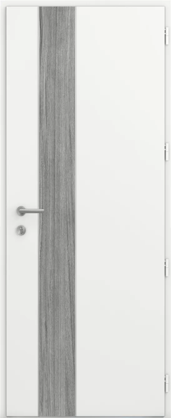 kline porte entree pleine moderne aluminium caractere decor chene gris jonc alu int blanc satine ral9016s 0