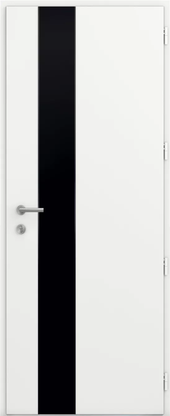 kline porte entree pleine moderne aluminium caractere design opt quatuor noir jonc alu int bs2 blanc satine ral9016s