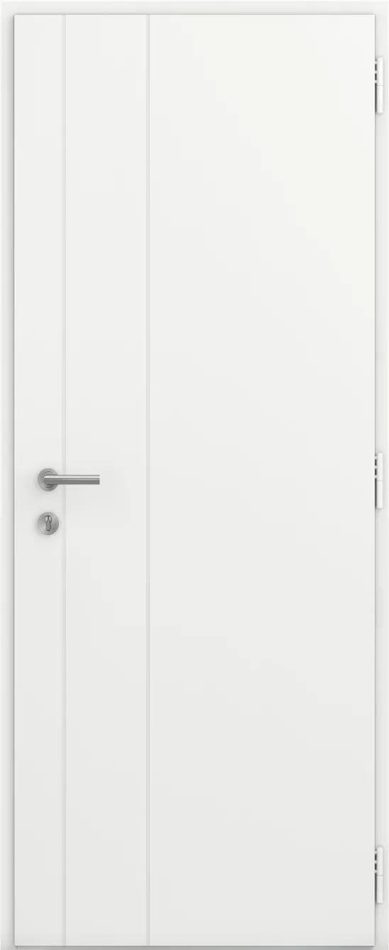 kline porte entree pleine moderne aluminium surface bodele int blanc satine 9016s