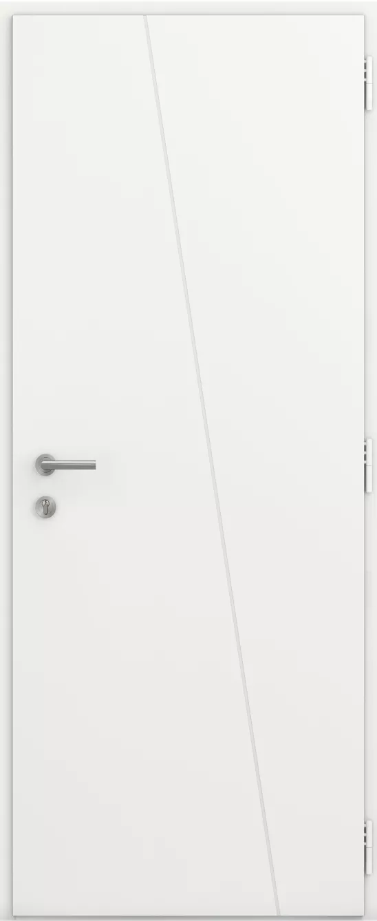 kline porte entree pleine moderne aluminium surface epigramme int bs2 blanc satine ral9016s