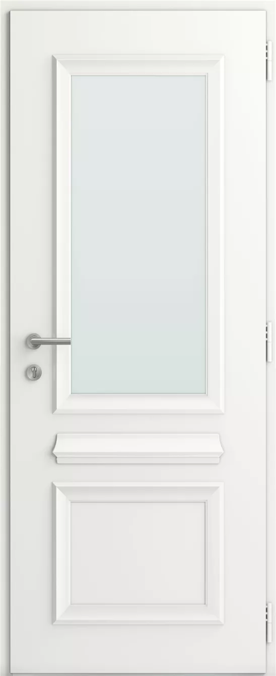 kline porte entree pleine moderne aluminium surface loggia int blanc satine ral9016s