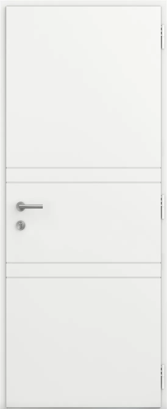 kline porte entree pleine moderne aluminium surface sinopie int blanc satine ral9016s