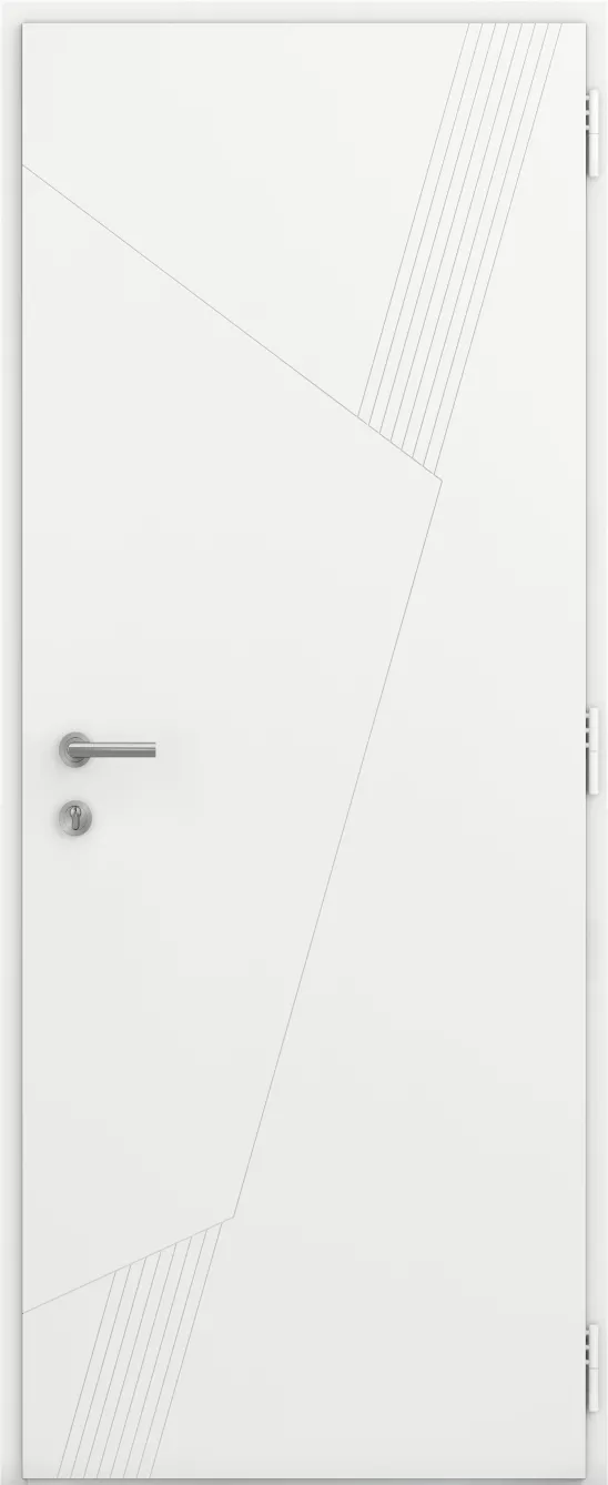 kline porte entree pleine moderne aluminium surface traversine int blanc satine ral9016s
