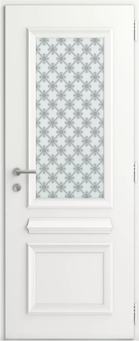 kline porte entree semi vitree aluminium surface bastille int blanc satine ral9016s