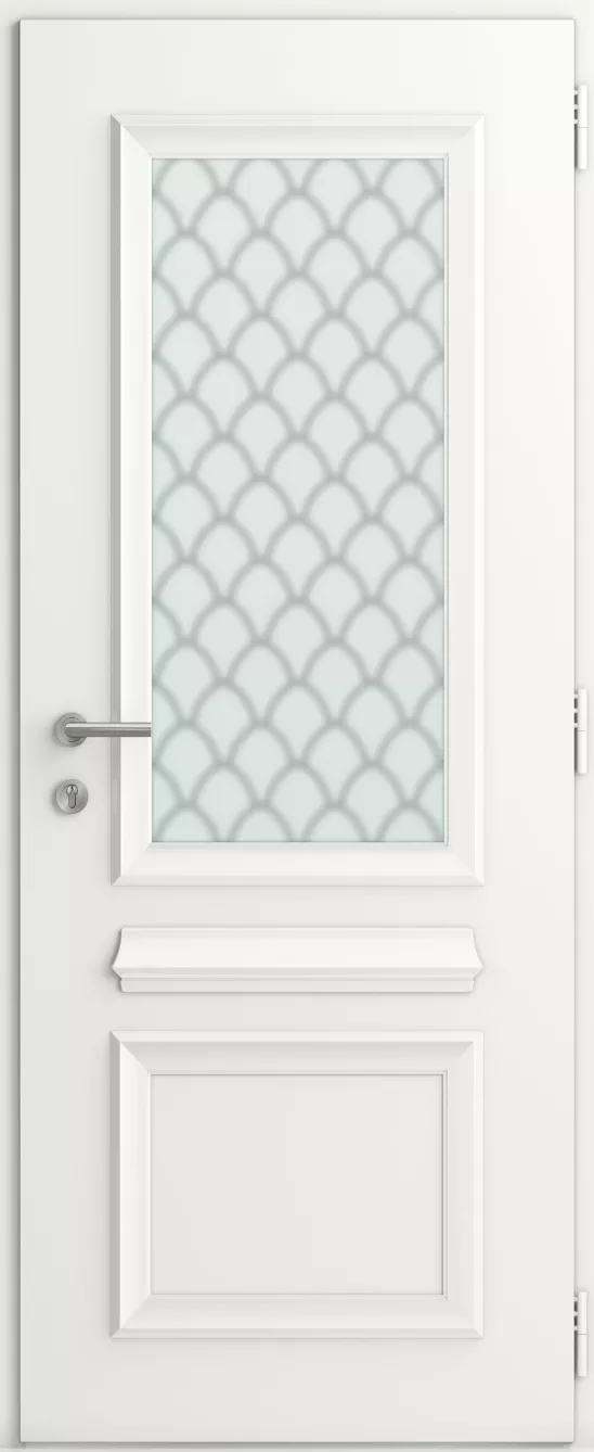 kline porte entree semi vitree aluminium surface carrousel int blanc satine ral9016s