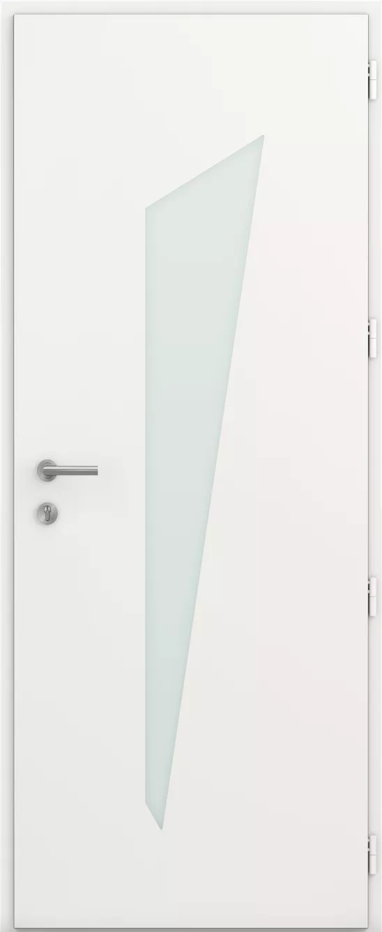 kline porte entree semi vitree moderne aluminium caractere aures int bs2 blanc satine ral9016s