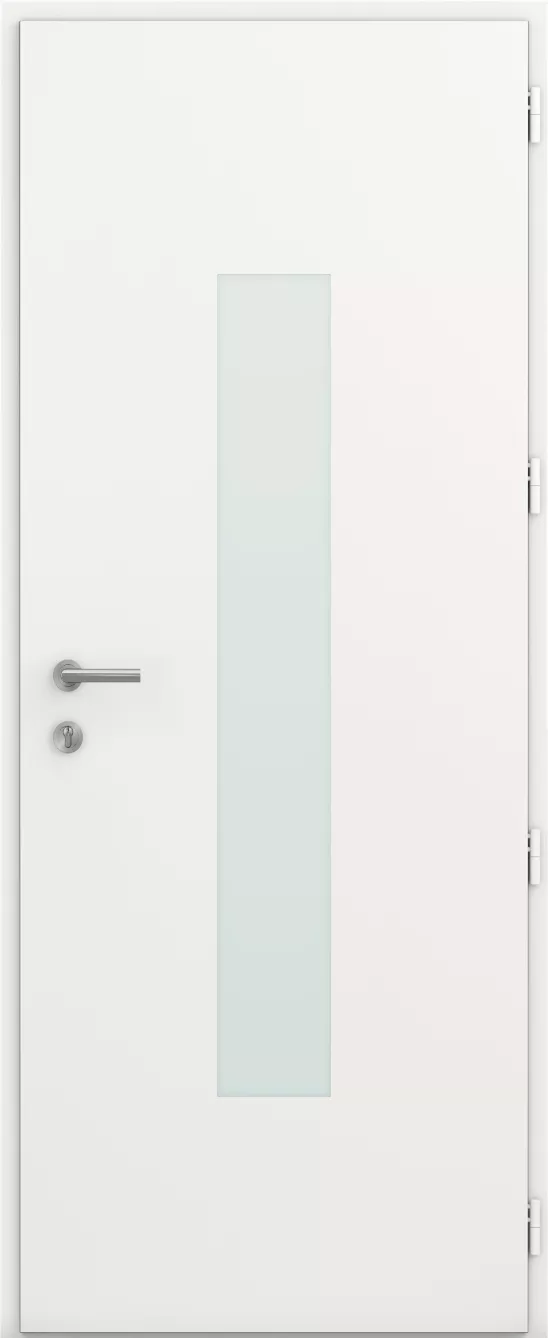 kline porte entree semi vitree moderne aluminium caractere karoo int bs2 blanc satine ral9016s