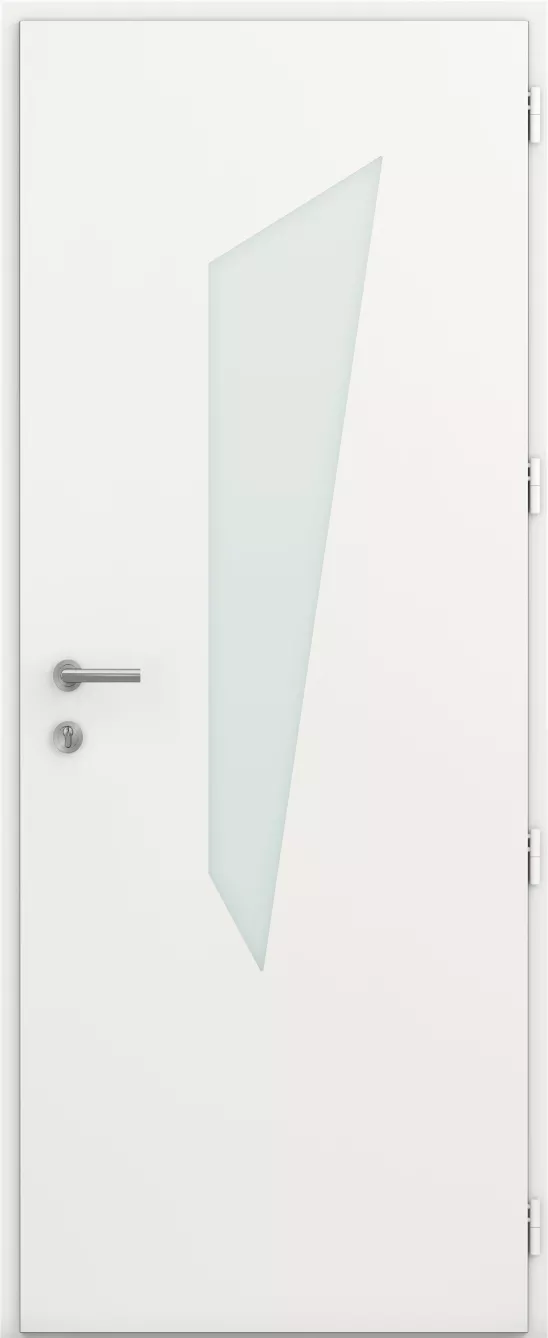 kline porte entree semi vitree moderne aluminium caractere koba int bs2 blanc satine ral9016s