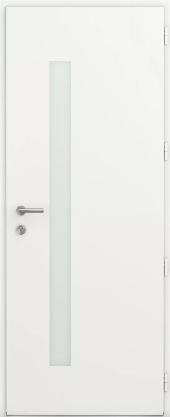 kline porte entree semi vitree moderne aluminium caractere lomena int bs2 blanc satine ral9016s.