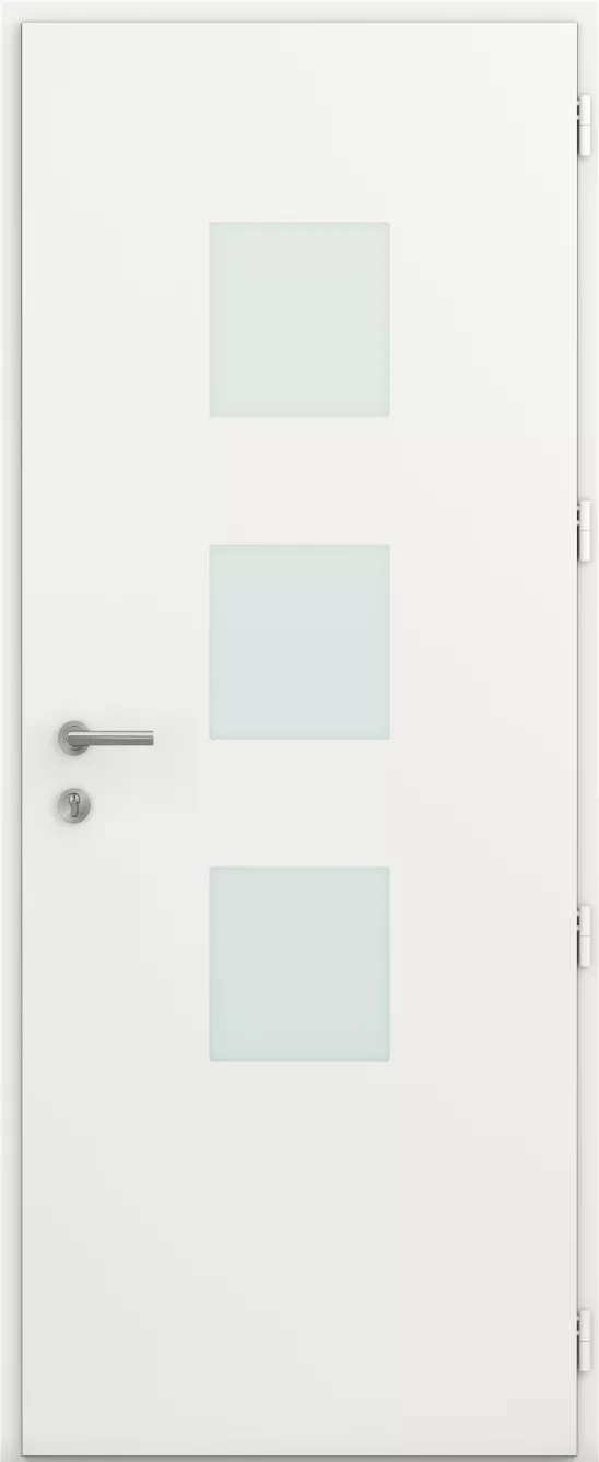 kline porte entree semi vitree moderne aluminium caractere ourali int bs2 blanc satine ral9016s