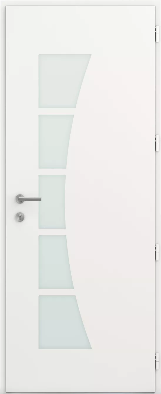 kline porte entree semi vitree moderne aluminium caractere tanami int bs2 blanc satine ral9016s