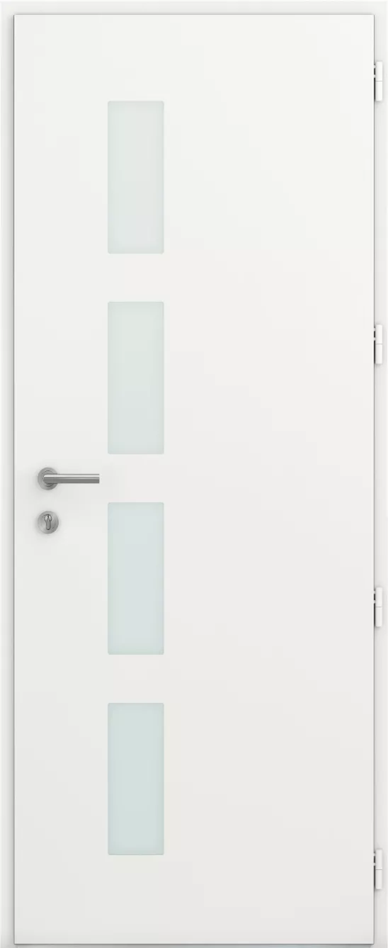 kline porte entree semi vitree moderne aluminium caractere tibesti int bs2 blanc satine ral9016s