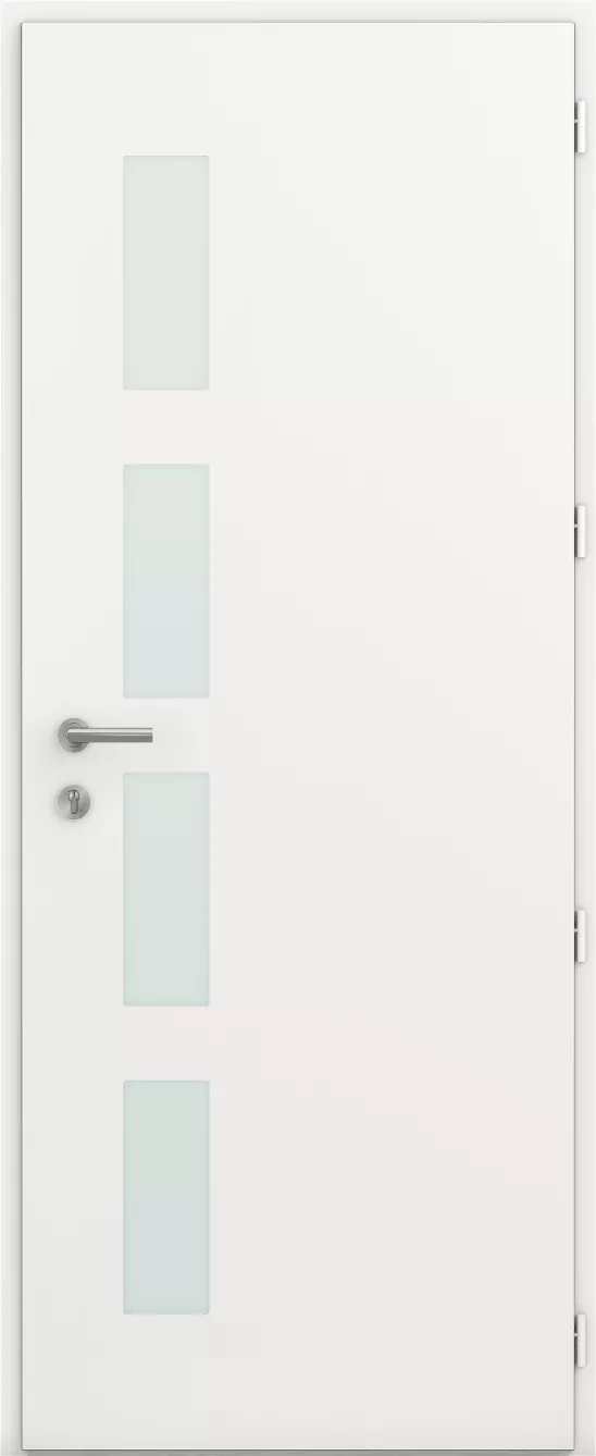 kline porte entree semi vitree moderne aluminium emotion aurique int bs2 blanc satine ral9016s