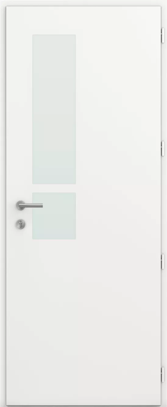kline porte entree semi vitree moderne aluminium emotion cubic int bs2 blanc satine ral9016s