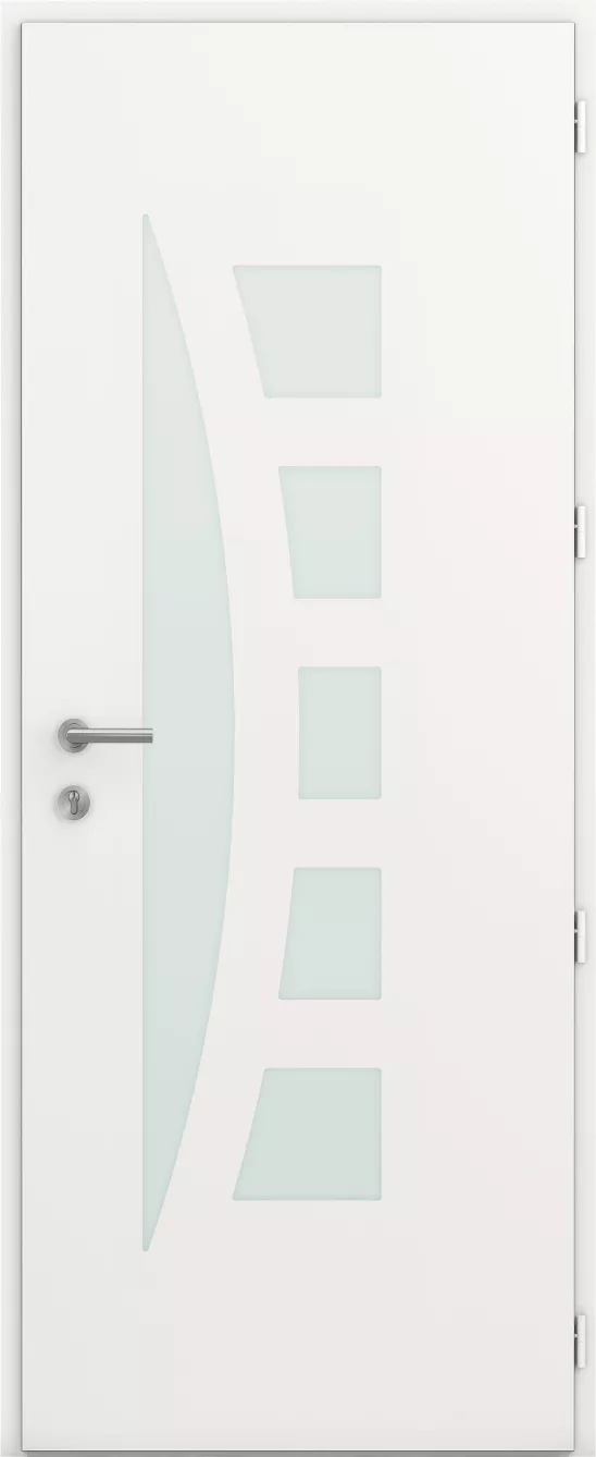 kline porte entree semi vitree moderne aluminium emotion doline int bs2 blanc satine 9016s